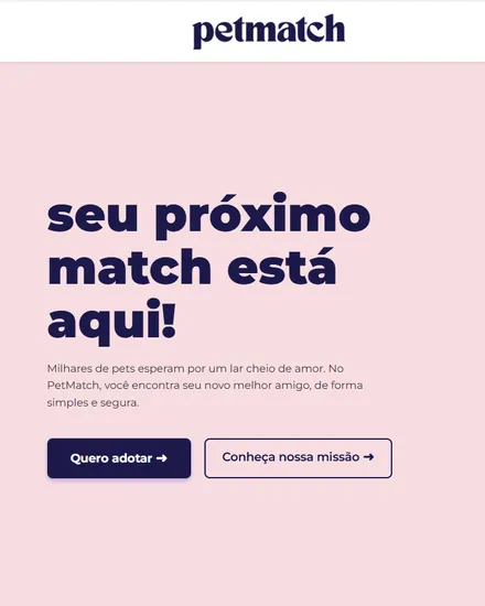 PetMatch landing page
